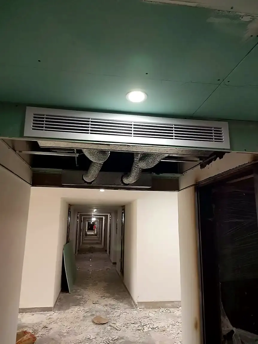 Ducted split unit supply grille
